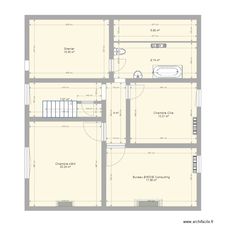 1er jurbise. Plan de 0 pièce et 0 m2