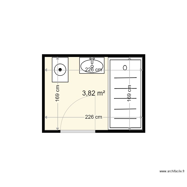 LANDAIS J MARIE . Plan de 1 pièce et 4 m2