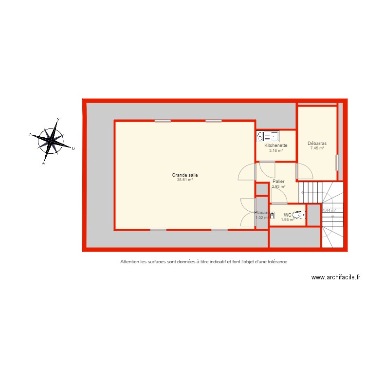 BI 5617 étage non côté. Plan de 0 pièce et 0 m2