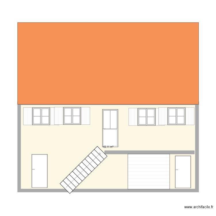 façade et porte de garage  Wingen sur moder. Plan de 0 pièce et 0 m2