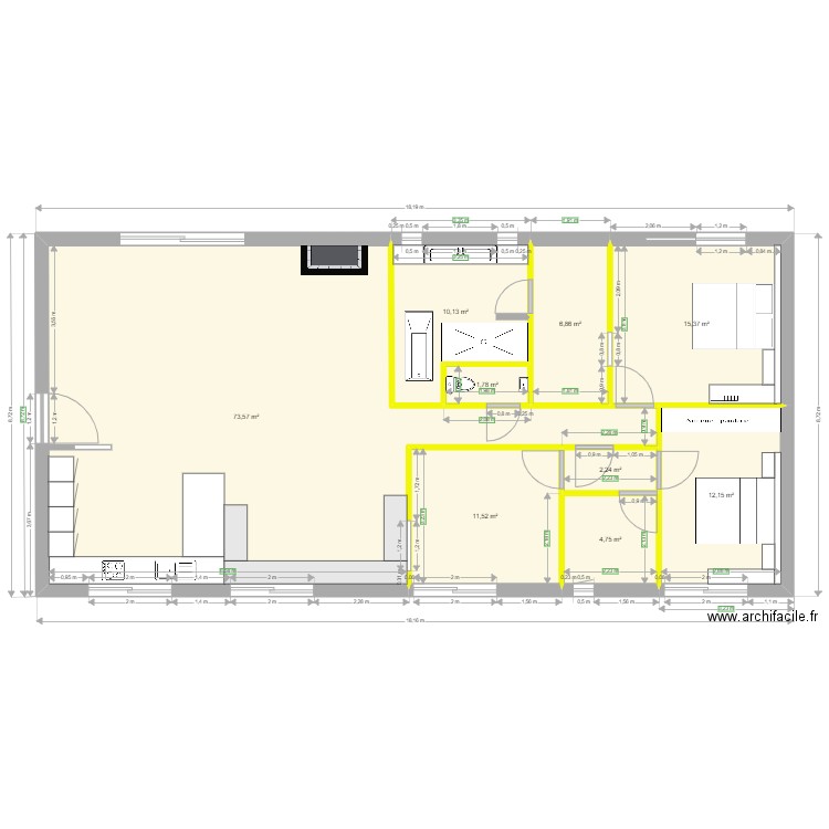 APPART. Plan de 0 pièce et 0 m2