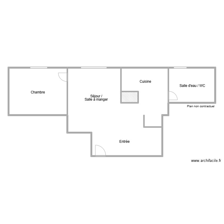 reed. Plan de 4 pièces et 162 m2