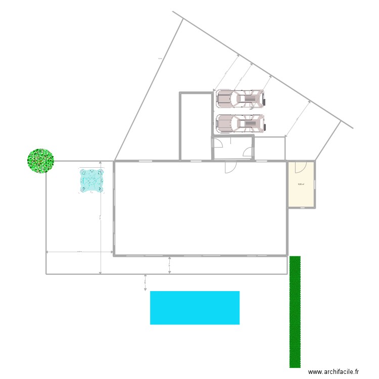 ebauche guip 11. Plan de 1 pièce et 10 m2