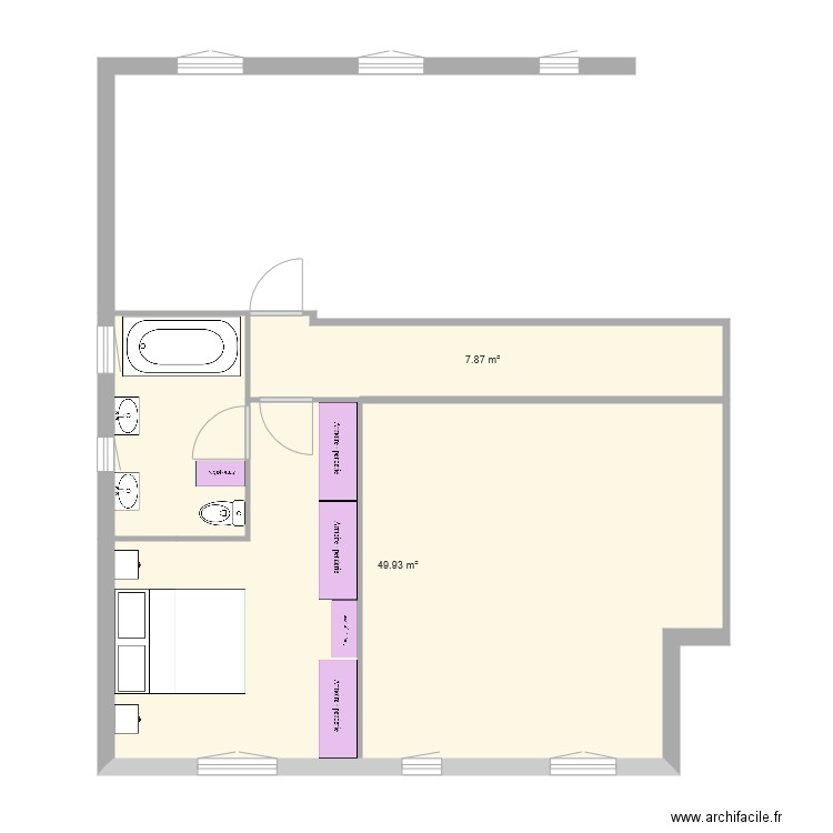 suite parentale 11 01 à 15h30. Plan de 0 pièce et 0 m2