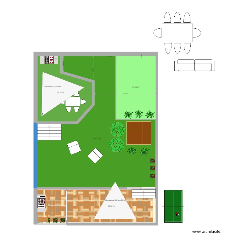 VERANDA TERRASSE ABRI DE JARDIN. Plan de 0 pièce et 0 m2