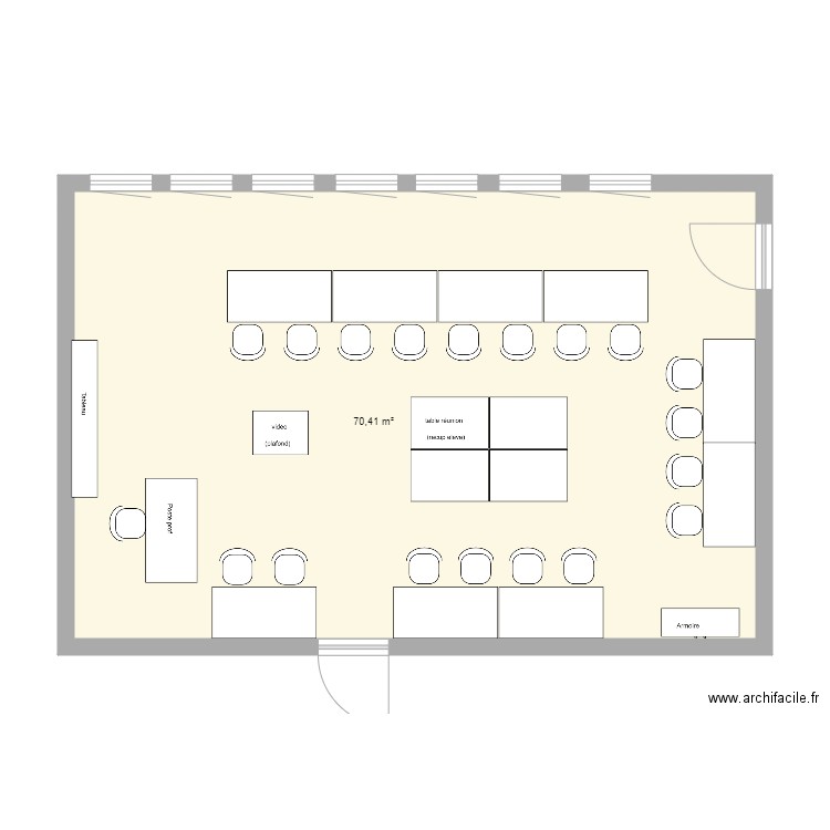 salle A201. Plan de 0 pièce et 0 m2