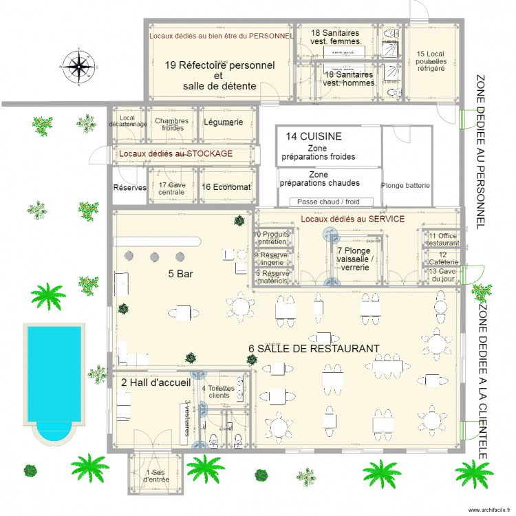 Plan restau roussillon TYPE. Plan de 0 pièce et 0 m2