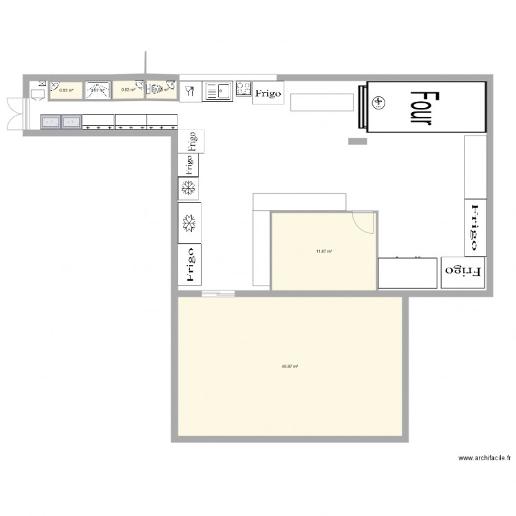 Laboratoire Boulangerie Pâtisserie. Plan de 0 pièce et 0 m2