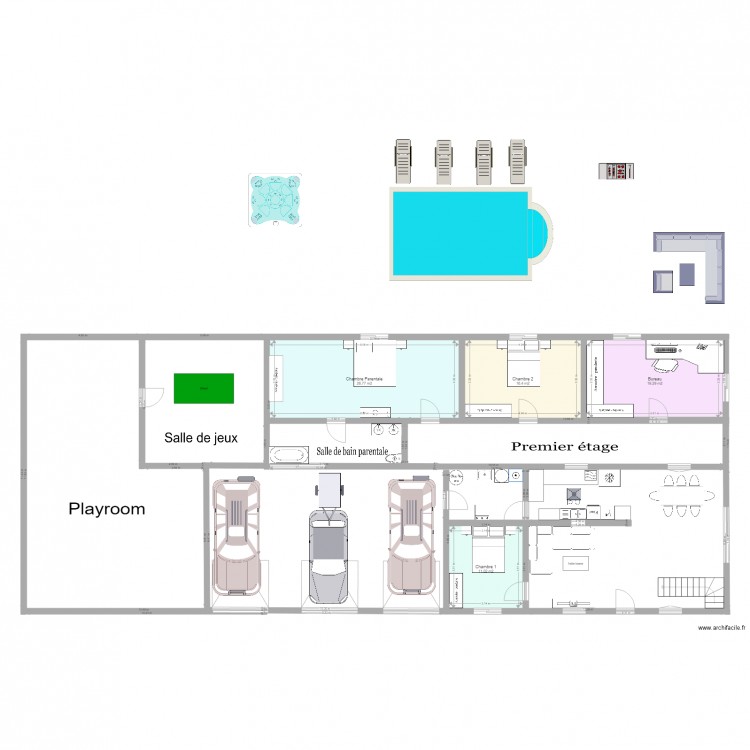 Maison DAVID V2. Plan de 4 pièces et 73 m2
