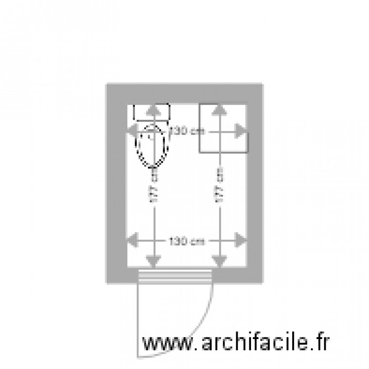 WC2. Plan de 0 pièce et 0 m2