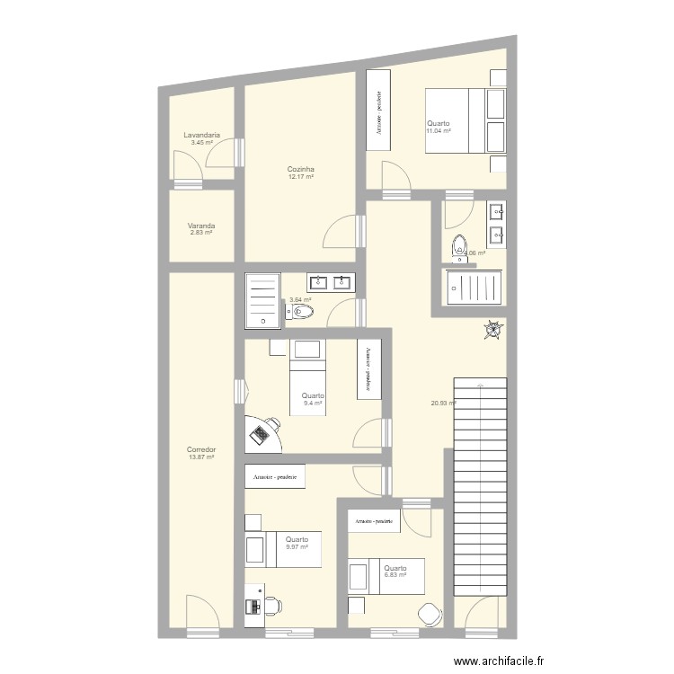 Gremio 16 piso 1. Plan de 0 pièce et 0 m2