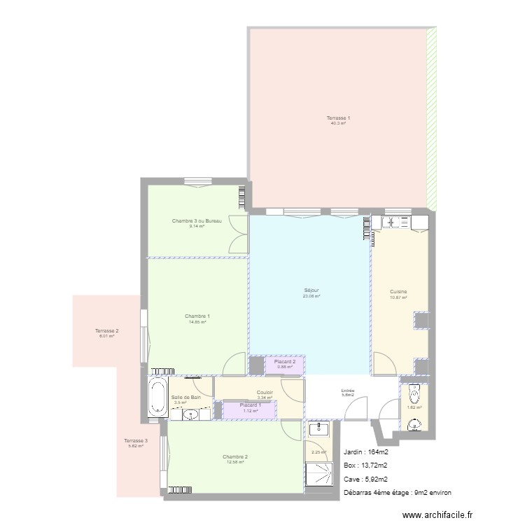 Appartement 3 Lesage. Plan de 0 pièce et 0 m2