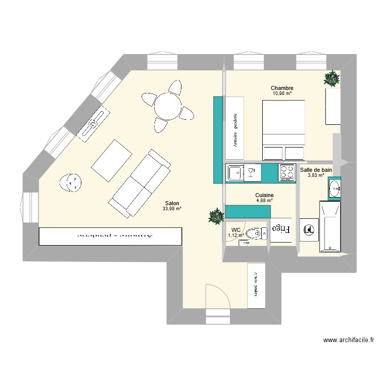 plan appartement nice modif. Plan de 0 pièce et 0 m2