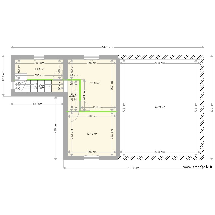 PHILIP ETAGE PROJET. Plan de 0 pièce et 0 m2