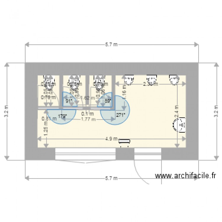 Toilette plan 2. Plan de 0 pièce et 0 m2