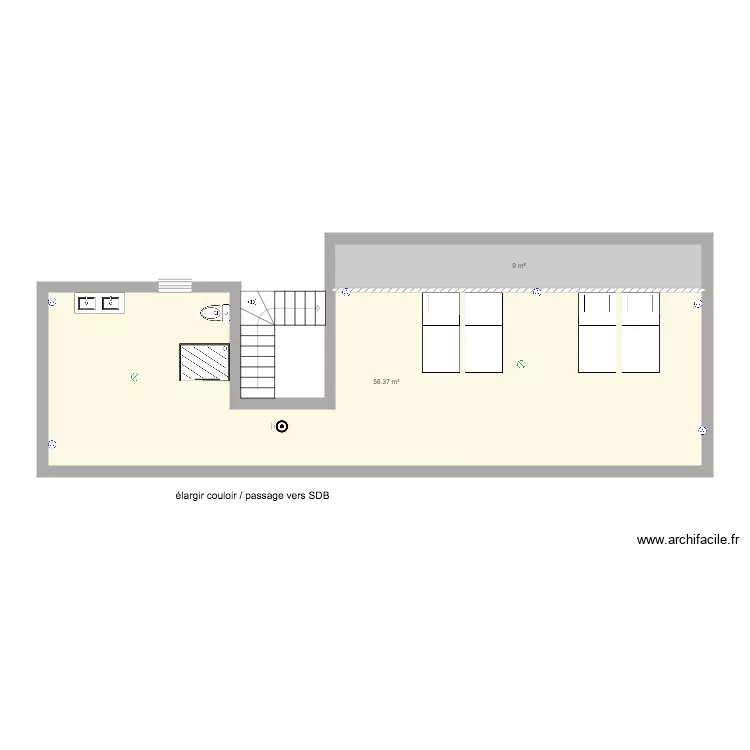 Sous toit DT2. Plan de 