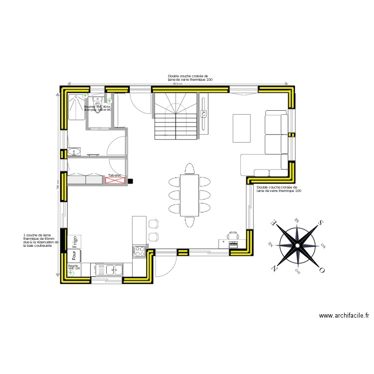 Champs Corbes isolation RDC . Plan de 0 pièce et 0 m2