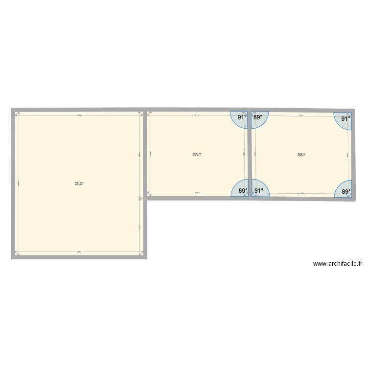 Plan N°2 Gite & TM. Plan de 3 pièces et 208 m2