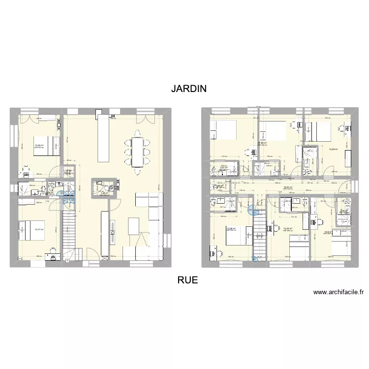 Larmartine 8 WC. Plan de 