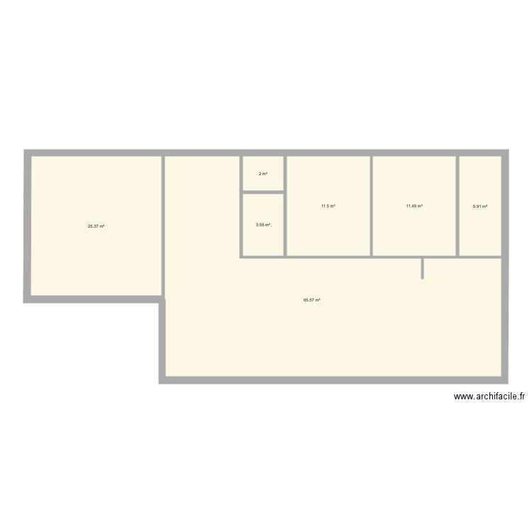 L Shape Aude 7bis Template. Plan de 0 pièce et 0 m2