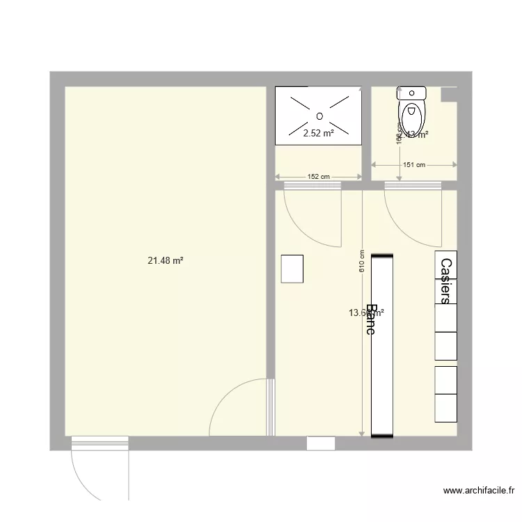 Vestiaire atelier 1. Plan de Vestiaire atelier 1. Plan de