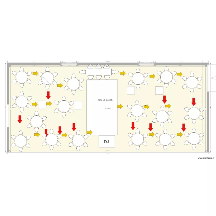 Plan salle mariage . Plan de 