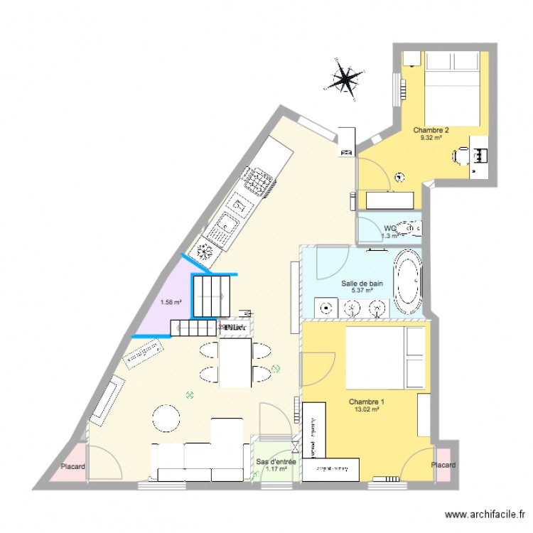 Appartement après 7A. Plan de 0 pièce et 0 m2