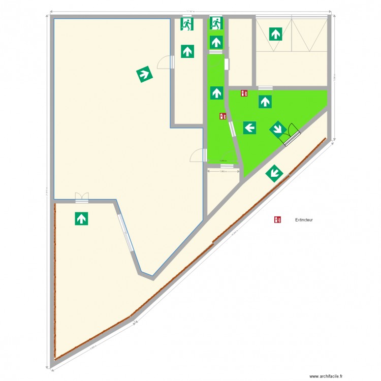 Plan évacuation. Plan de 0 pièce et 0 m2