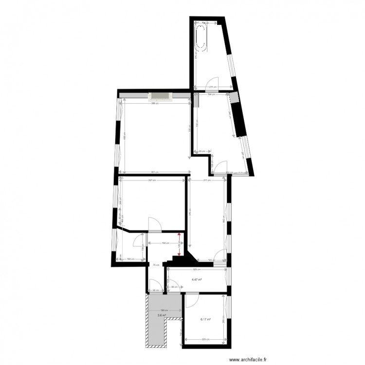 plan existant froissart E et A 2 sans fond. Plan de 0 pièce et 0 m2