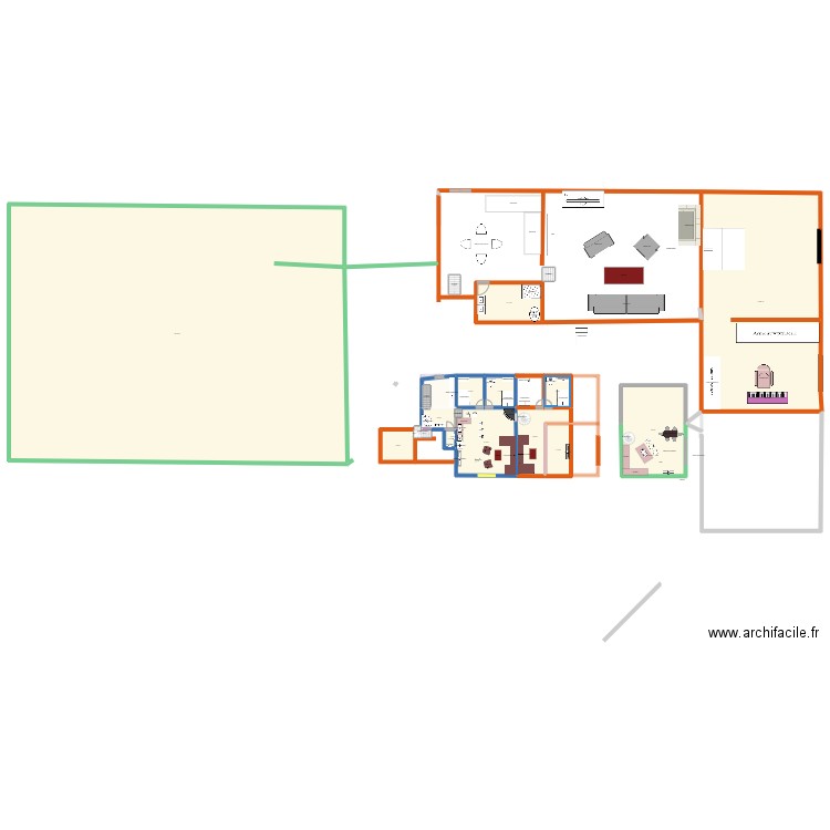 lisa. Plan de 33 pièces et 3550 m2