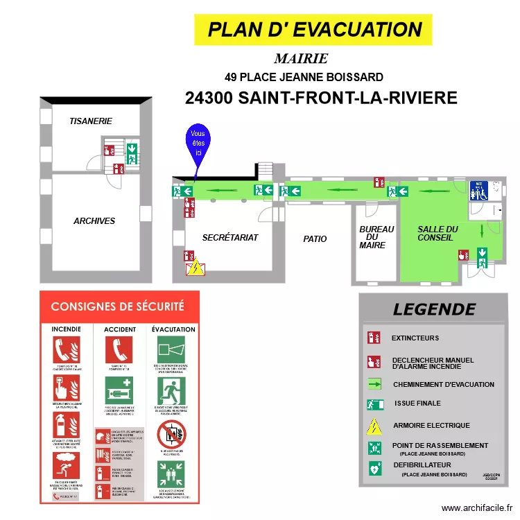 MAIRIE ST FRONT . Plan de MAIRIE ST FRONT . Plan de