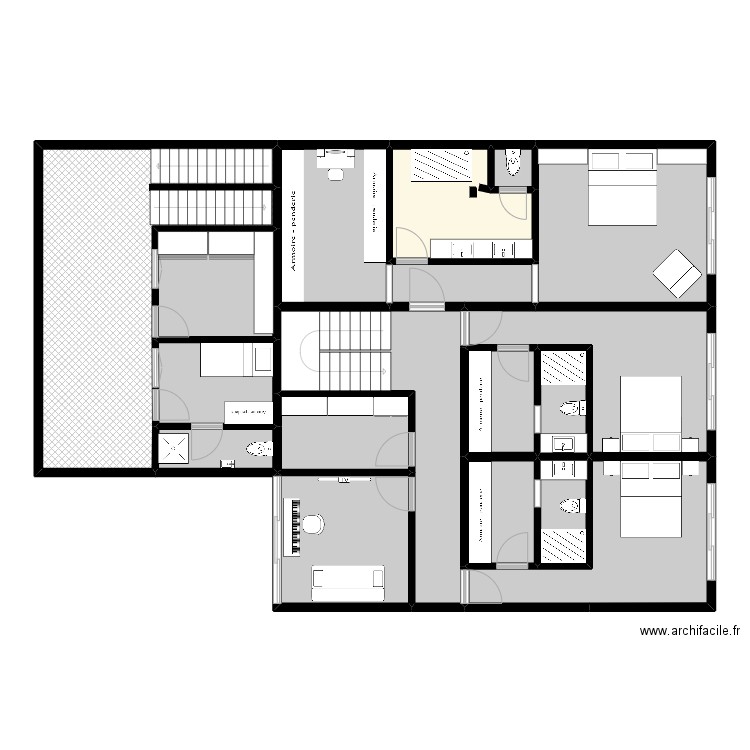 COO 03 ETG. Plan de 39 pièces et 345 m2