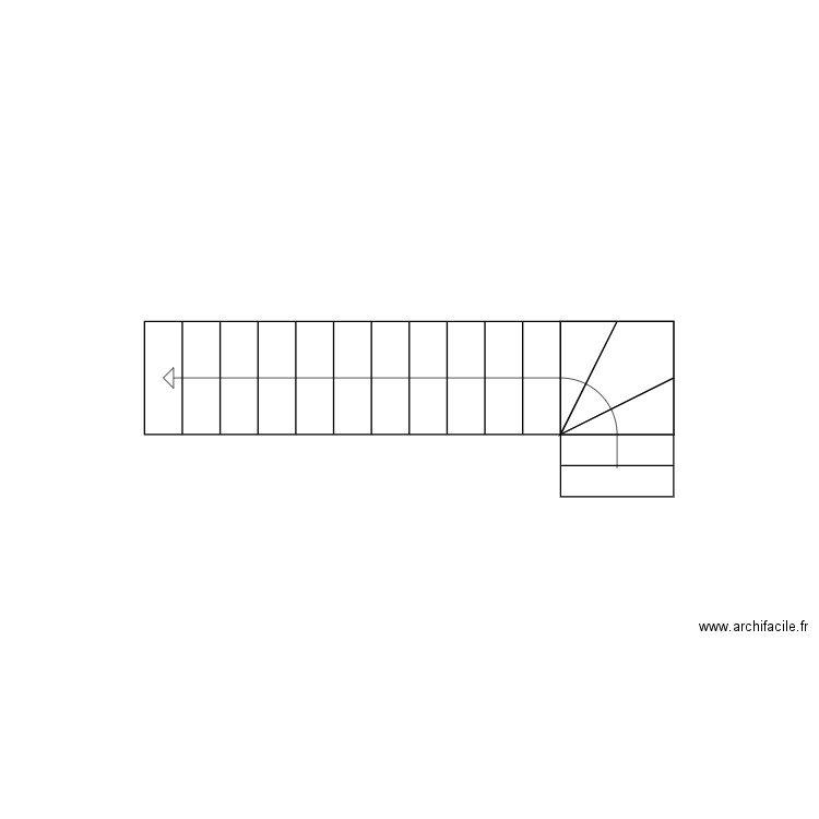 Escalier Ragon existant. Plan de 0 pièce et 0 m2