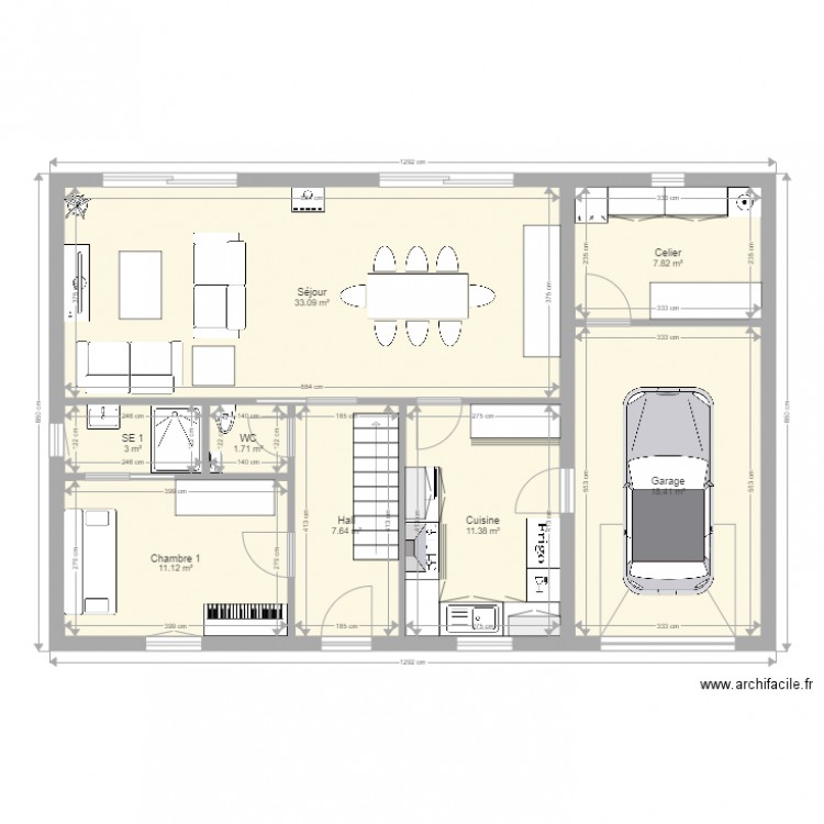 Maison Type 7. Plan de 0 pièce et 0 m2