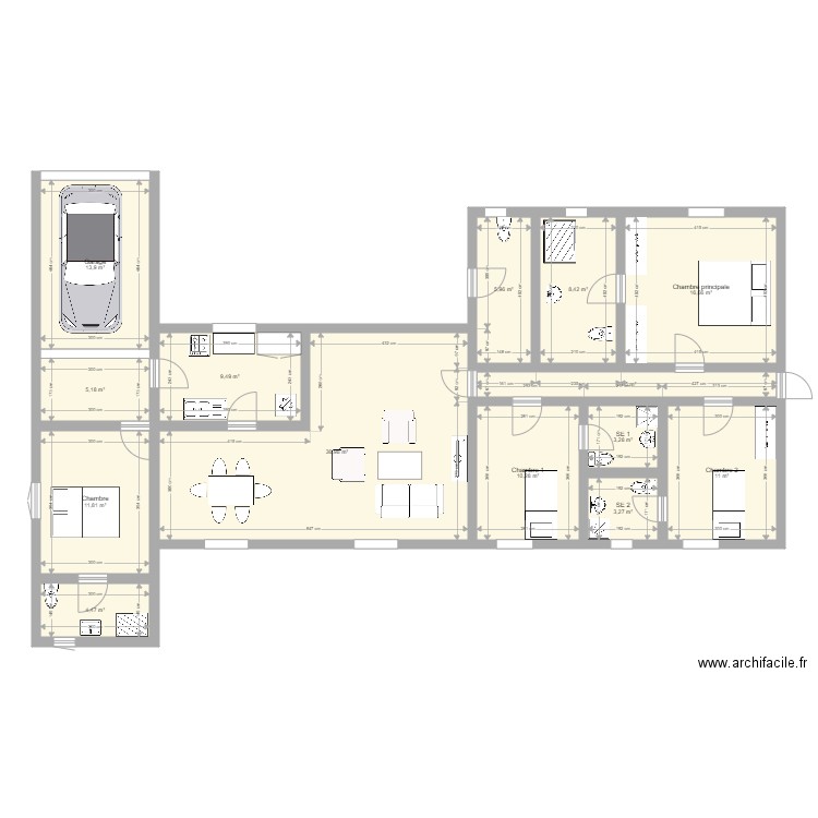 Plan Sékou 5 pièces. Plan de 0 pièce et 0 m2