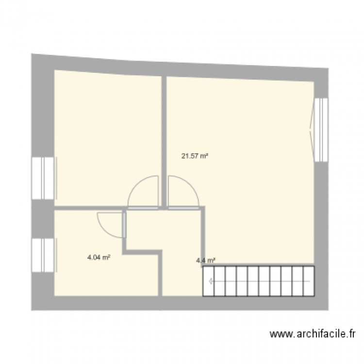Anatole France 5ème étage duplex 2 aménagé alternative. Plan de 0 pièce et 0 m2