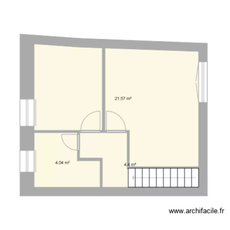 Anatole France 5&egrave;me &eacute;tage duplex 2 am&eacute;nag&eacute; alternative. Plan de 