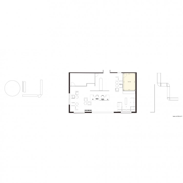 PROJET 1 Accueil hôtel. Plan de 0 pièce et 0 m2