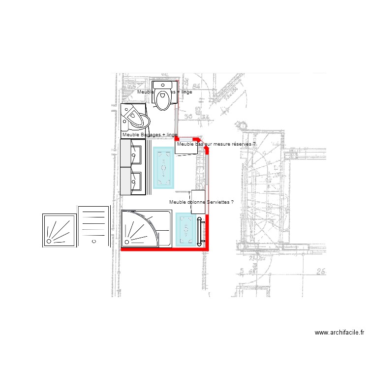 Aménagement Salle de Bain WC ALTERNATIVE. Plan de 0 pièce et 0 m2