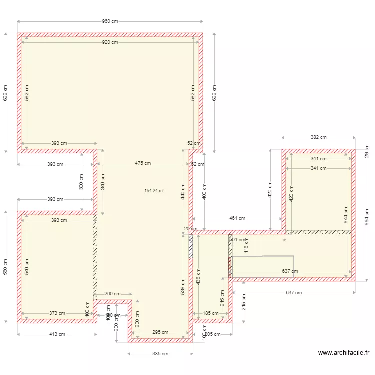Gueux RDC Ma&ccedil;onnerie. Plan de 