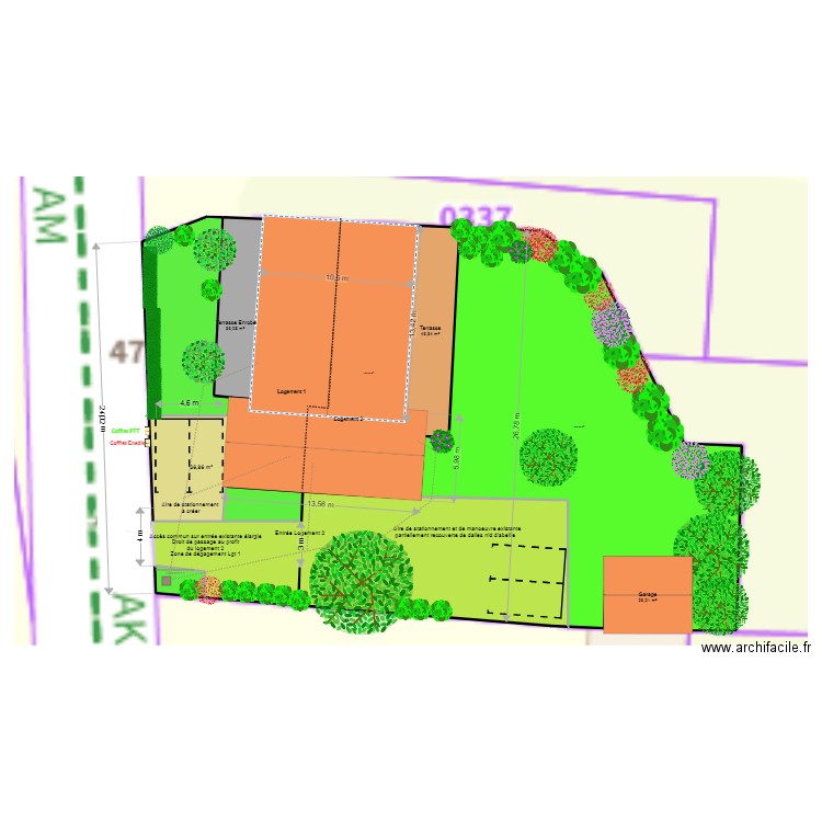 plan de masse bouca. Plan de 11 pièces et 952 m2