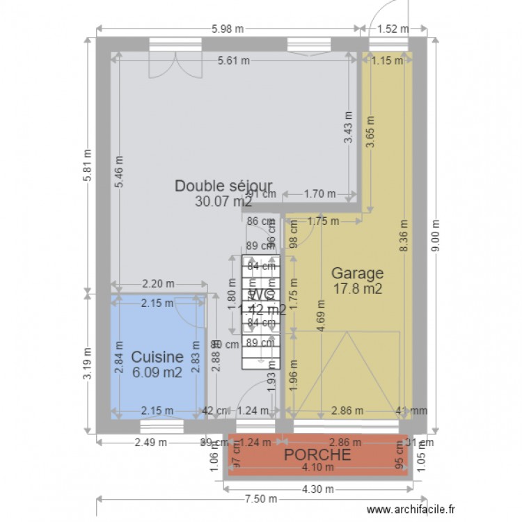 CHAILLY RDC 750cmX9m. Plan de 0 pièce et 0 m2