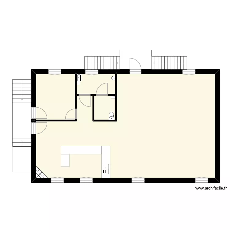 SALLE DE FORMATION sans mobilier. Plan de 