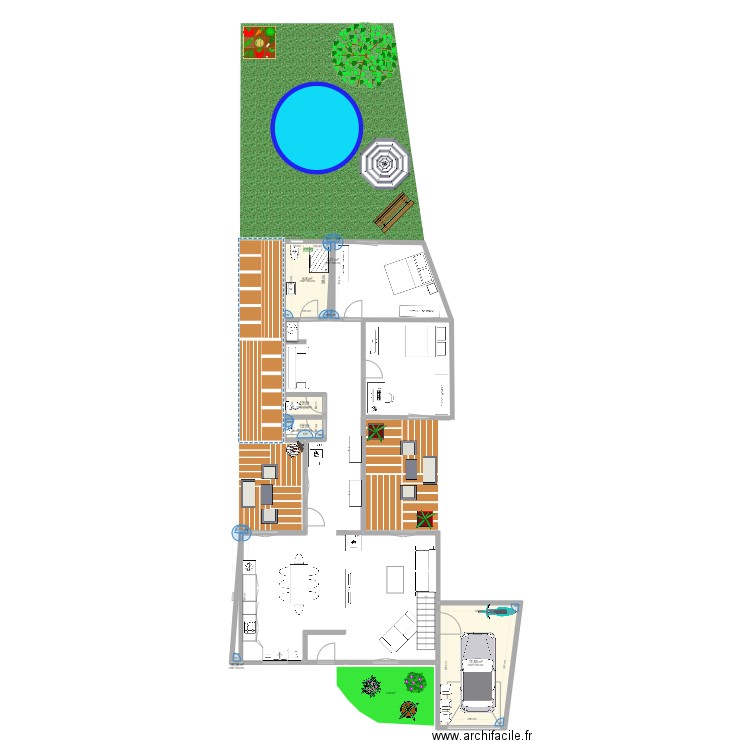 verton 1. Plan de 6 pièces et 28 m2