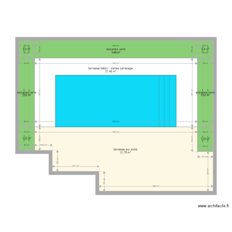 terrassement. Plan de 0 pièce et 0 m2