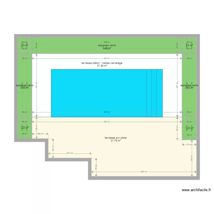 terrassement. Plan de 