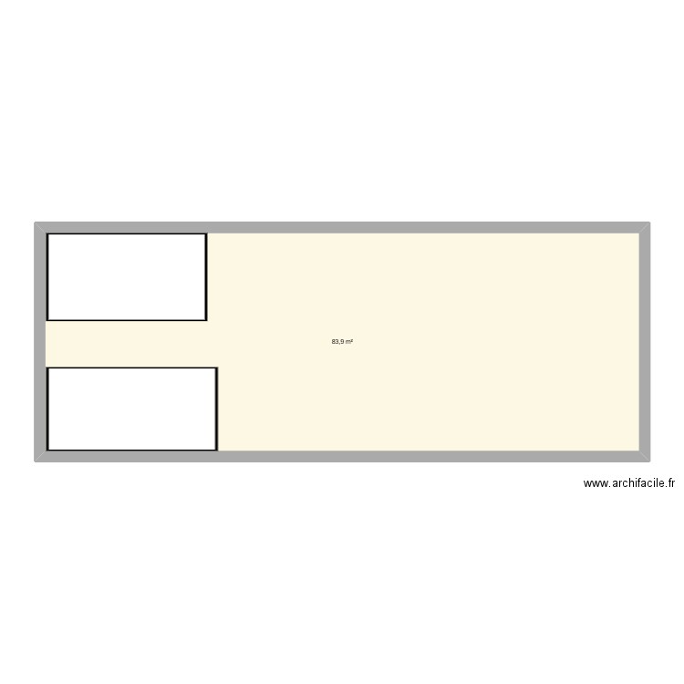 tareqaxima. Plan de 1 pièce et 84 m2