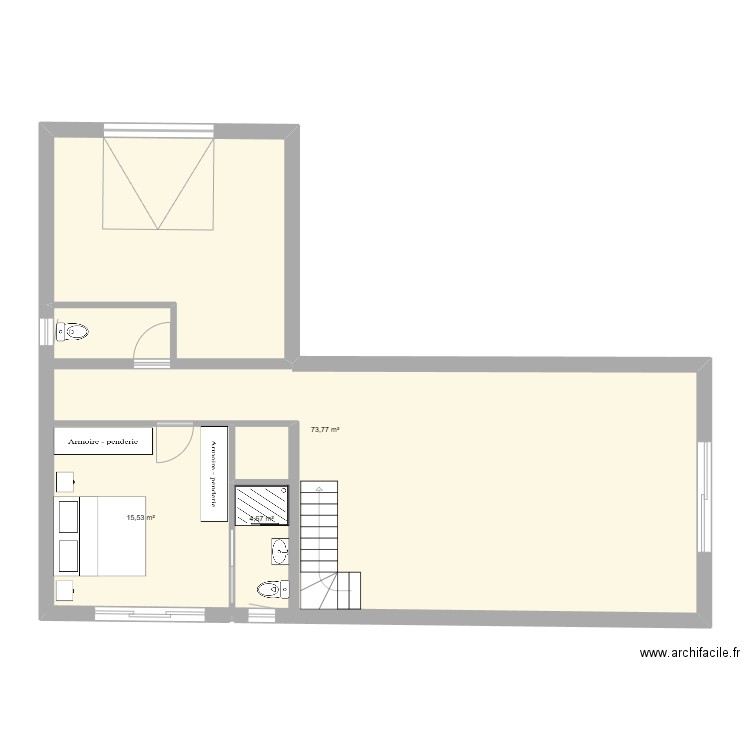 marie1. Plan de 3 pièces et 117 m2