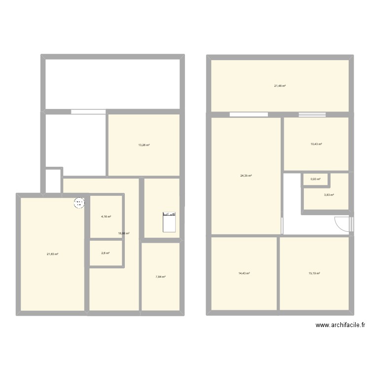 lormont. Plan de 13 pièces et 167 m2