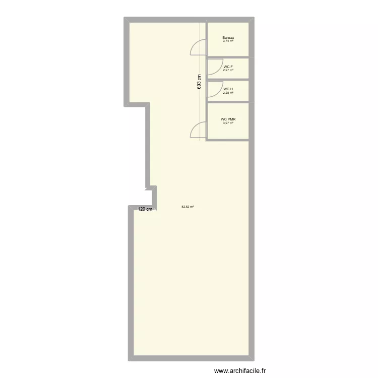 Peyre. Plan de 5  et 95 m²